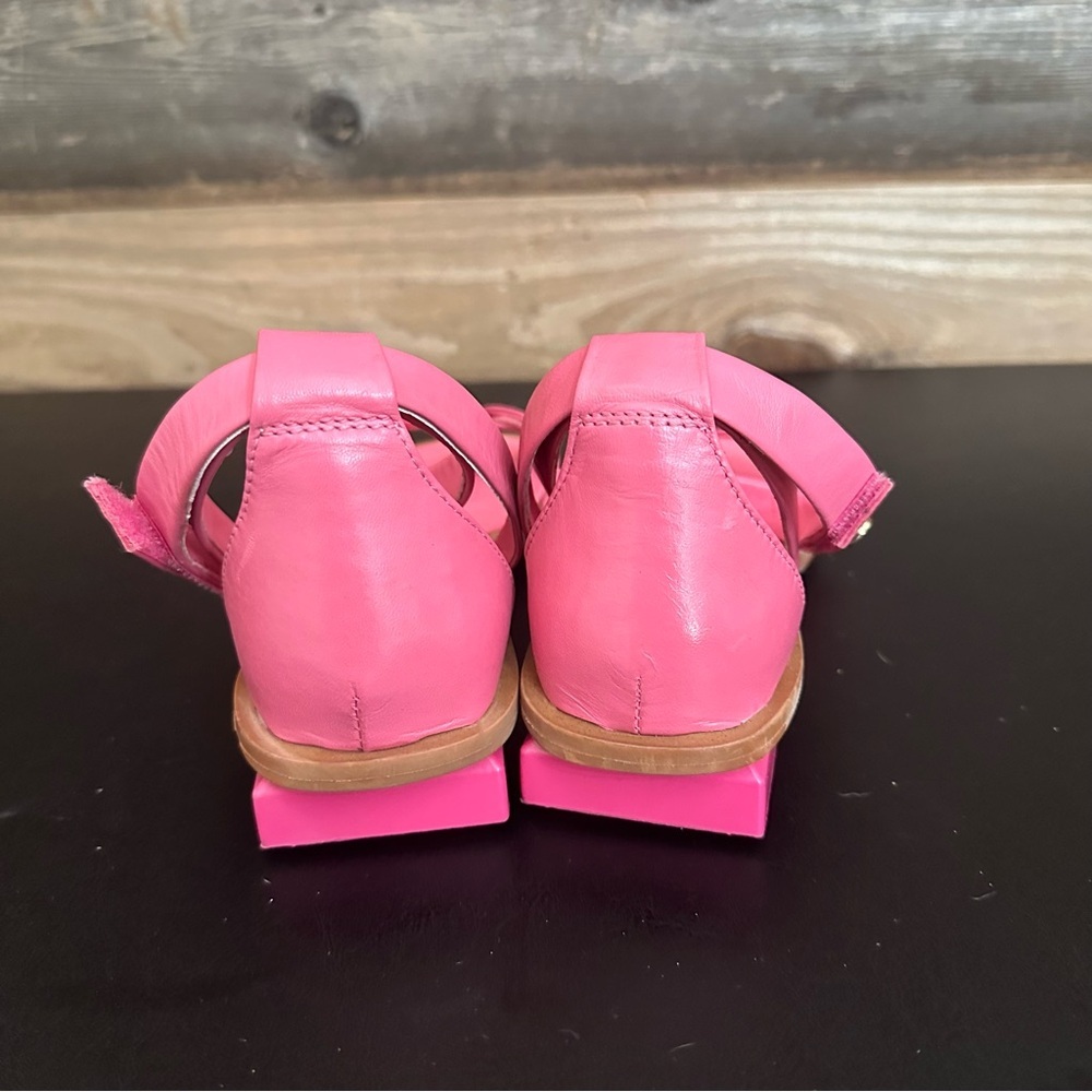 Franco Sarto Sandal Parker Ankle Strap Pink Leather Women 9M Spring Shoes NEW - Picture 2 of 8